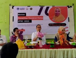 Mahasiswa AM dan Dosen FKIP Unsulbar Gelar Bimtek PTK di MTsN 1 Majene