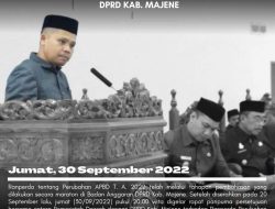APBD Majene Sahkan   APBD Perubahan 2022