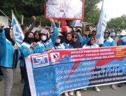 DPD SPN Sulawesi Selatan Gelar Aksi di Tiga Titik, Layangkan Mosi Tidak Percaya hingga Tolak RPP Pengupahan